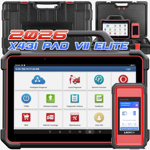 Launch X431 PAD VII (7) Elite 2026 High-end Scanner, J2534 Programming Tool