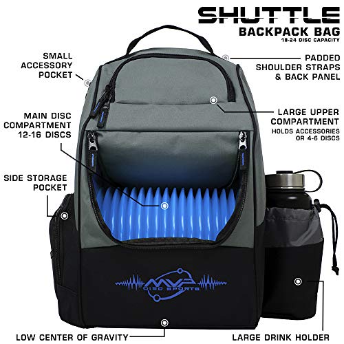 Image of MVP Disc Sports Shuttle Disc Golf Backpack Bag (Choose Your Style and Color)