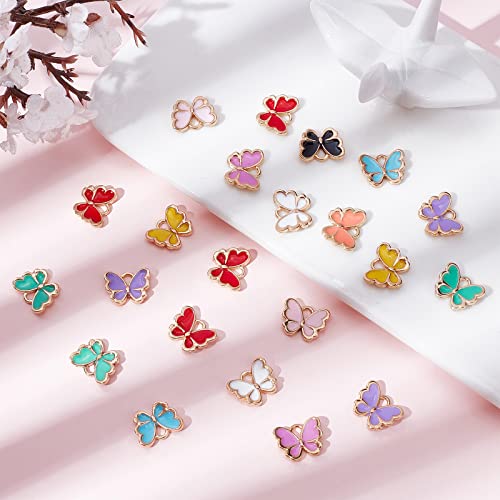 SUNNYCLUE 1 Box 100Pcs 10 Colors Enamel Butterfly Charm Butterflies Charms Metal Animal Small Butterfly for jewellry Making Women Adults DIY Earring Necklace Bracelet Crafting - Image 4
