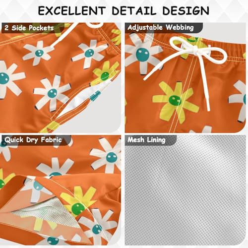 Athletic Short Teens Beach Bathing Suits Drawstring Lined Swimwear3