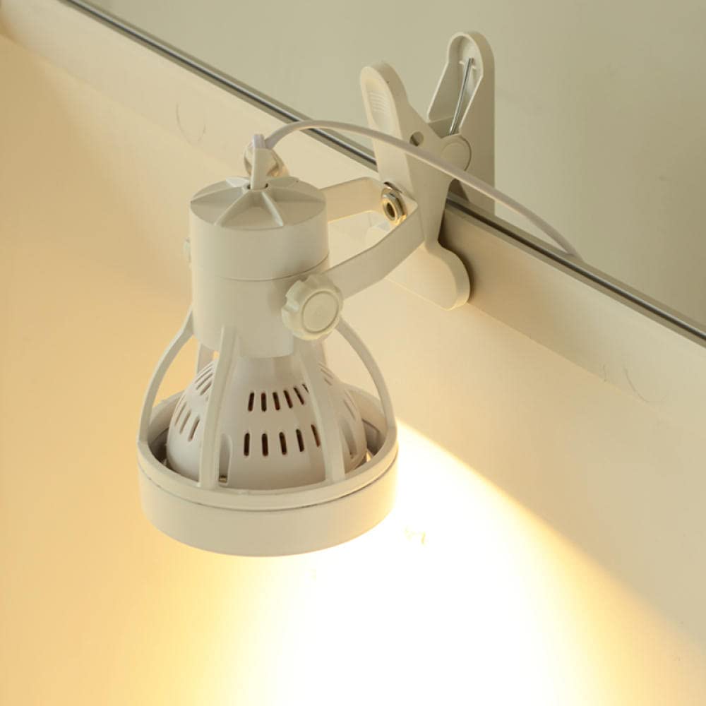 Clip-Lichter Klemmlampe Klemmleuchte Clip Schreibtischlampe Clip Spotlight Super High High-Power Par30 Punch-Free Spotlight Exbleition Bekleidungsgeschäft Shop Spotlight-45W Weiße Hülle Warmes Licht 2