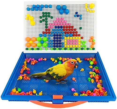 Sysmashing Keep Your Bird Happy and Busy with Colorful and Durable Foraging Toys for Small and Medium Birds - Perfect for Parakeets, Cockatiels, Conures and More!