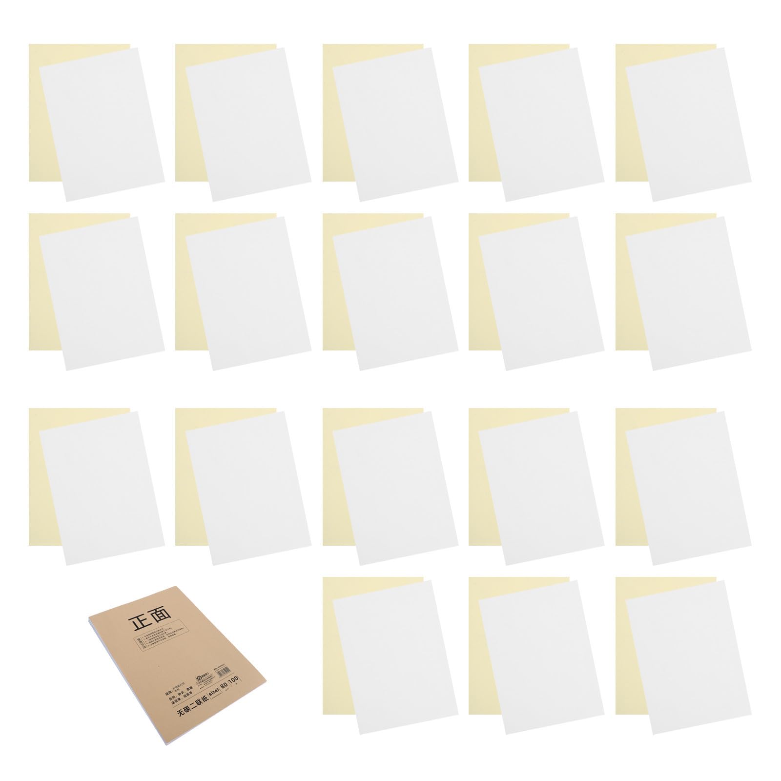 50 Juegos Folios Autocopiativos sin Carbón Blanco para Oficina Papel Organizado y Resultados Claros en Libros de Cuentas y Material de Papelería