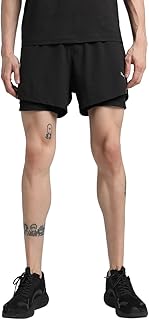PUMA Mens M RUN ULTRAWEAVE 2IN1 5" SHORT Bla Casual Shorts
