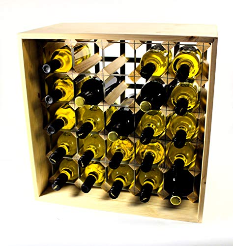 Wine Rack Cube - 25 Spaces -Pine