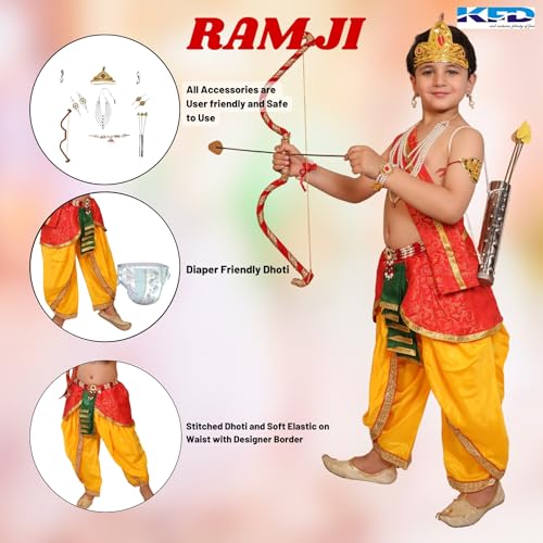 Image of Kaku Fancy Dresses Ram Costume for Kids Infant Baby Ram Dress for Boys with Accessories