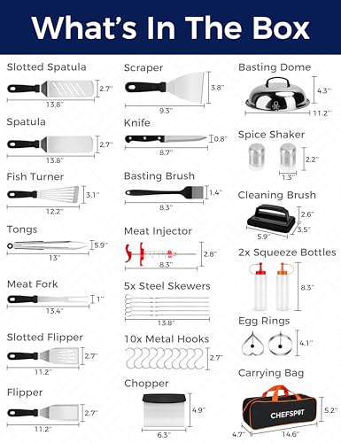 Kit de accesorios para parrilla de 36 piezas CHEFSPOT miniatura 3