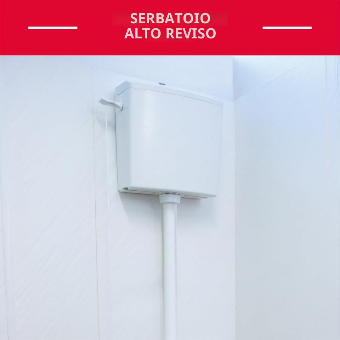 Wirquin 50717361 - Cassetta WC a risparmio idrico, posizione alta