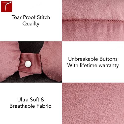 Image of Trajectory Supercomfy Rose Neck Pillow Rest Cushion(Pack of 2) for Travel in Flight car Train Airplane with 2 Years Warranty for Sleeping for Men and Women