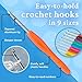 BeCraftee Crochet Hooks Kit - 31 Piece Set with 9 Ergonomic Hook Sizes, 6 Yarn Needles, Additional Knitting & Crochet Supplies and Carrying Case﻿
