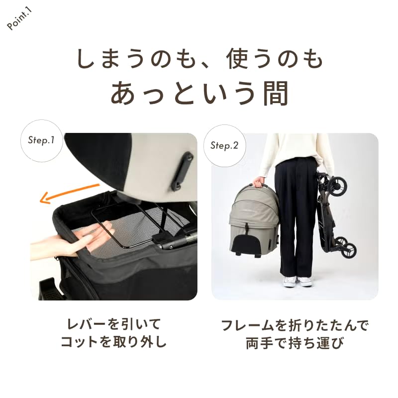 Amazon.co.jp: AirBuggy WIZ X ヴィンテージカーキ 小型犬用ペット