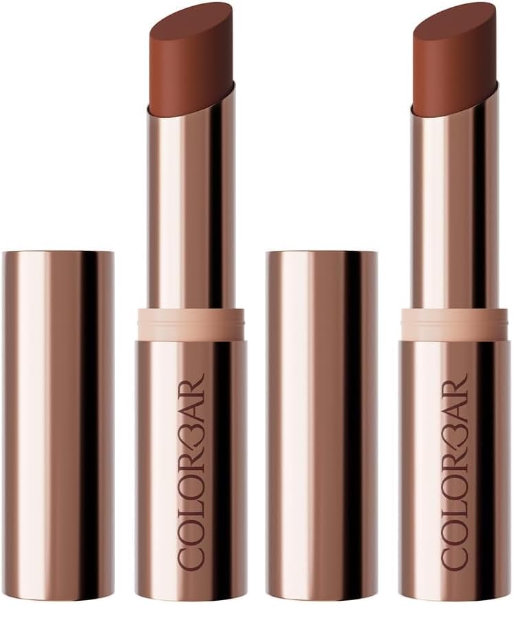 Image of Colorbar Kissproof Lipstick Nude Kiss Lightweight and Matte texture Vegan,Paraben,Mineral Oil,Sulphate,Cruelty Free 3.7g (Pack of 2)