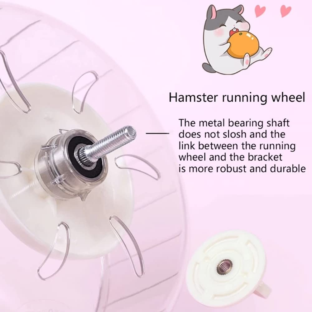 Rueda corriente del hámster, rueda corriente silenciosa del ejercicio del hilandero del ratón del animal doméstico, Rueda de Ejercicio para Mascotas Hamster Gerbil Conejillo de Indias(10.6IN (27CM))