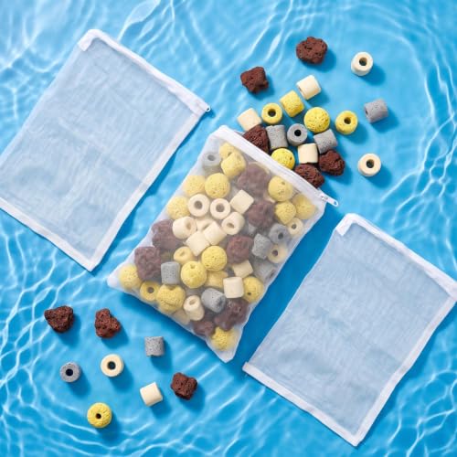 Image of Geiserailie 4 Pcs Aquarium Filter Media Bags 150um Zipper, 7.8 x 11.7 Inch