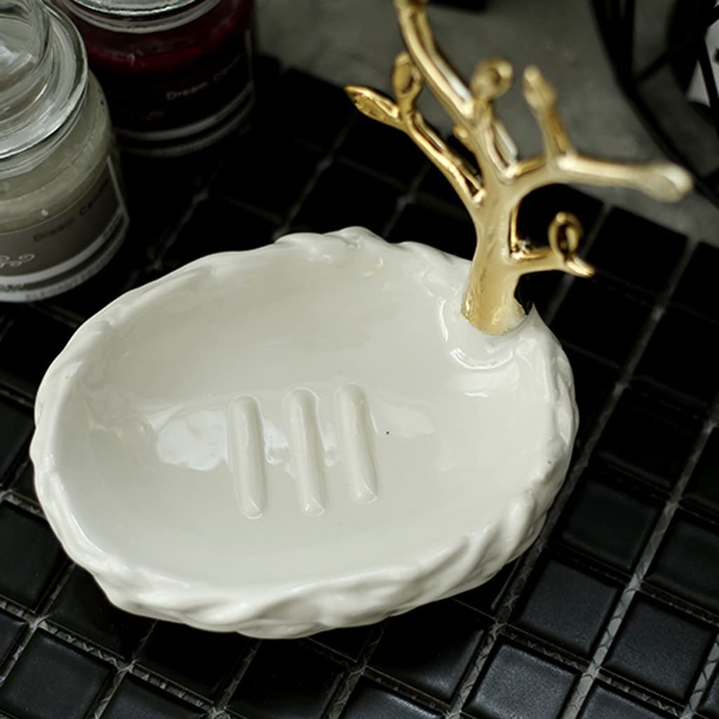 Portasapone Nordic ceramica ceramica drenaggio di sapone piatto lavabo da interno lavandino da bagno cucina dormitorio sapone porta sapone porta sapone portametto gioielli titolare vassoio Portasapone