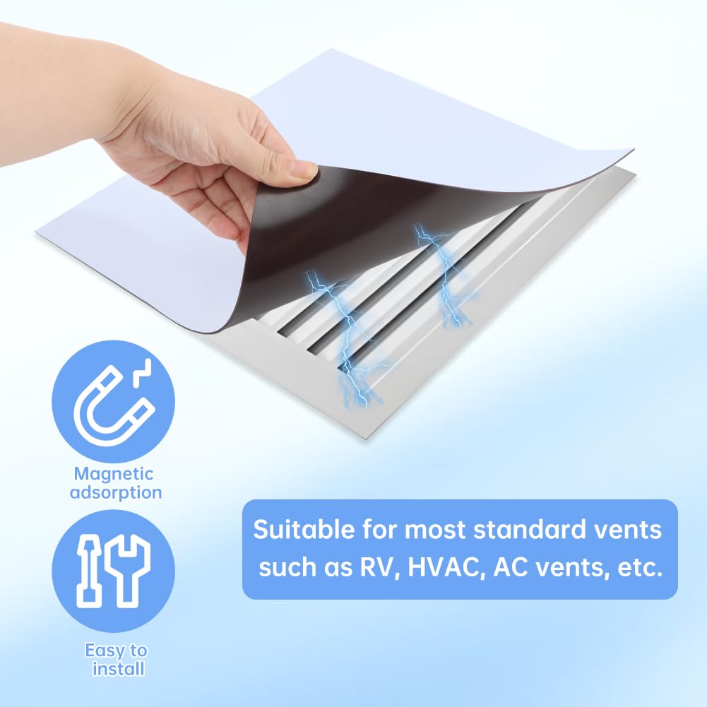 2 fundas de ventilación magnéticas cuadradas, cubiertas de ventilación magnéticas, cubiertas de ventilación magnéticas cuadradas para techo, bloqueadores de ventilación, para rejillas de ventilación y