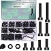 Zmbroll M4 Hex Head Socket Screws, 320Pcs Set with Nuts and Washers, 12.9 Grade Alloy Steel, Black Oxide Finish, Ideal for Industrial, DIY, Household, and Office Use