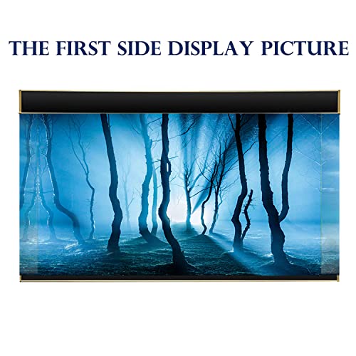 Elebox Fish Backgrounds Paper Double Sides 3D Stone & Trees Aquarium Background Picture 19" X 48" Fish Tank Background #TOP1