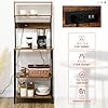 Amazon.com - HOMCOM Kitchen Bakers Rack with Power Outlet, USB Charger ...