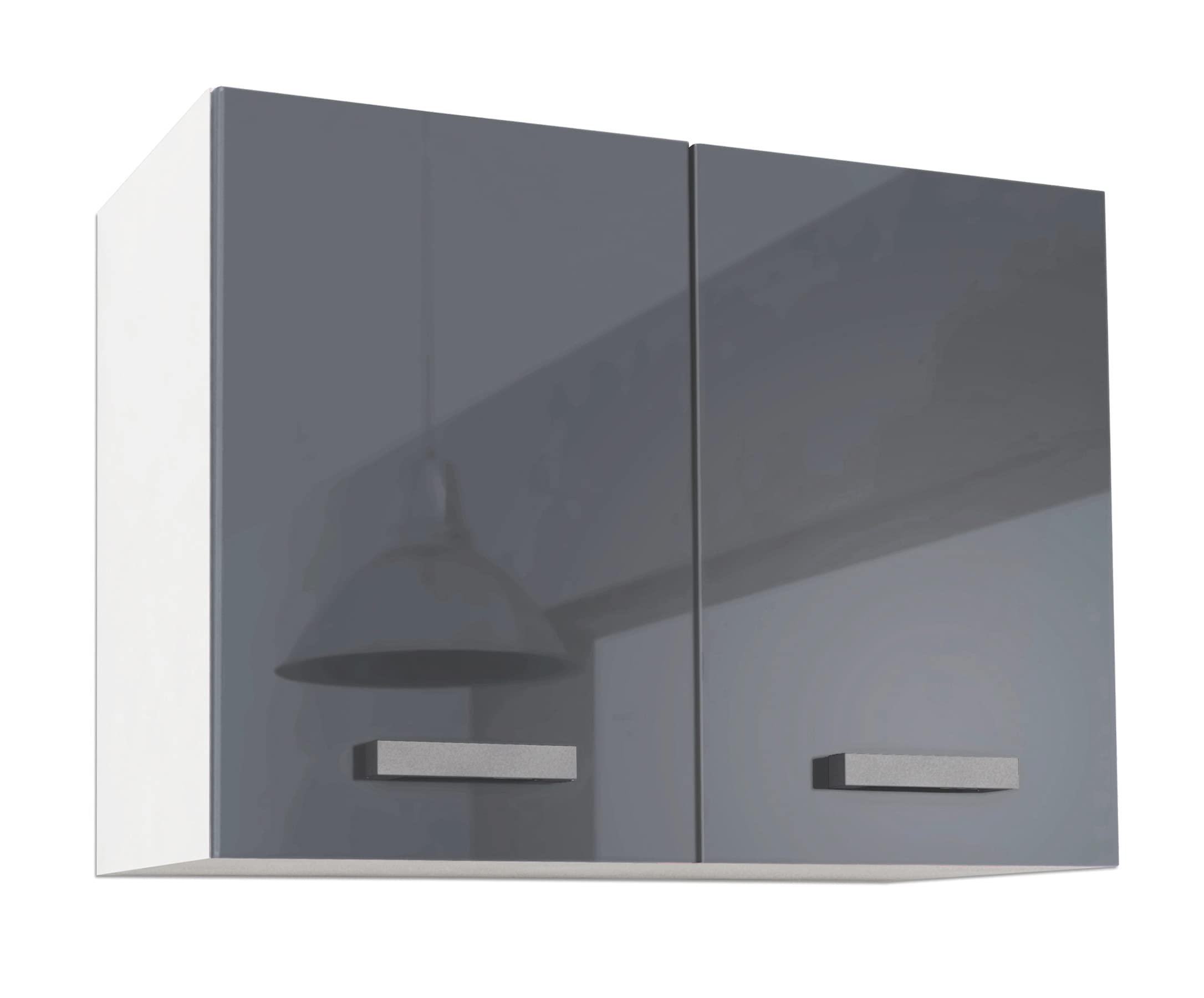 MEUBLE COSY Tall Kitchen Cabinet 80 cm 2 Doors, Grey, 80x33,3x55,4cm