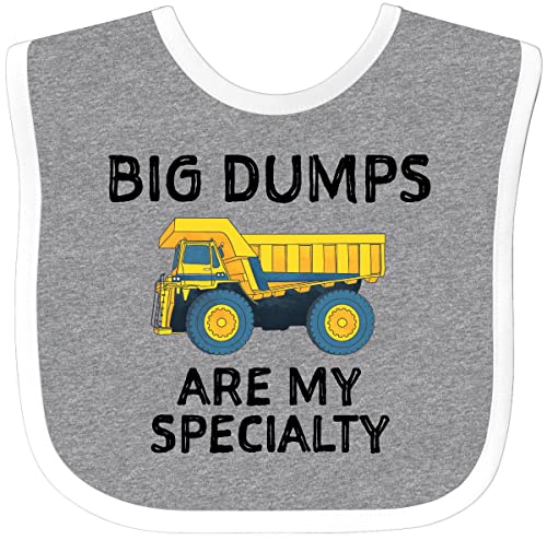 inktastic Big Dumps Are My Specialty - Funny and Cute Baby Dump Truck Baby Bib
