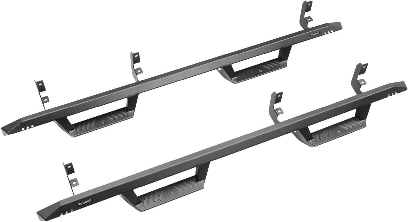 RealTruck EpYx Steps for Ford F-150/F-250/F-350 | Cab Length, Steel, Textured Black | EXF15CC-TX | Fits 2015-2024 Ford F-150, 2022-2023 Lightning, 2018-2023 Raptor, 2017-2023 F250/F350/F450 SuperCrew