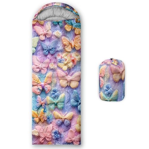 Image of QOOMO Ball Flower Camping Sleeping Bags,3 Season Warm & Cool Weather,Lightweight,Waterproof Sleeping Bags for Adults & Kids,Traveling,and Outdoors,Camping Gear Equipment