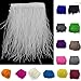 non-brand 1Yard Natural Ostrich Feather Trim Fringe Ribbon para La Decoración De...