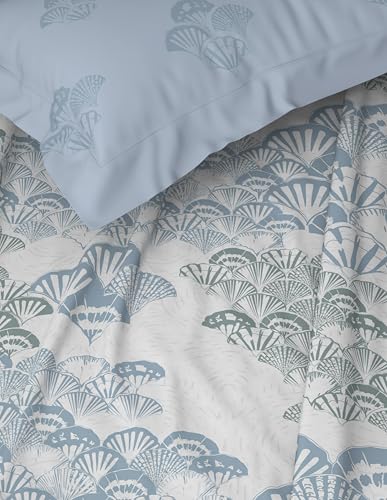 Image of Spaces Welspun Ease 120 TC 100% Cotton Geometric Design Double Bedsheet with 2 Pillow Covers - Soft Feel, Skin Friendly & Machine Washable - 224X254 Cm - Light Grey