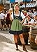 Women's Oktoberfest Outfits, 3 Piece German Bavarian Dirndl Dress, Traditional Halloween Costumes, Black-Green XXL