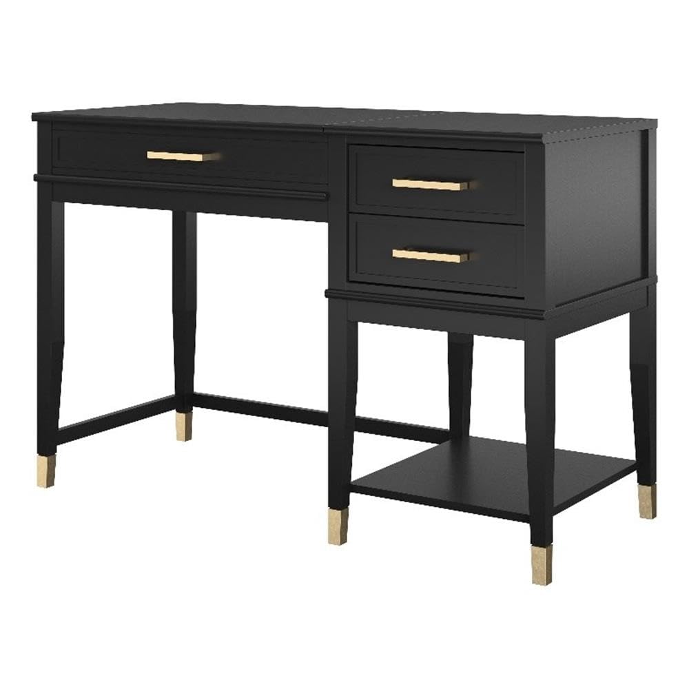 CosmoLiving by Cosmopolitan Westerleigh Lift-Top Computer Desk, Black