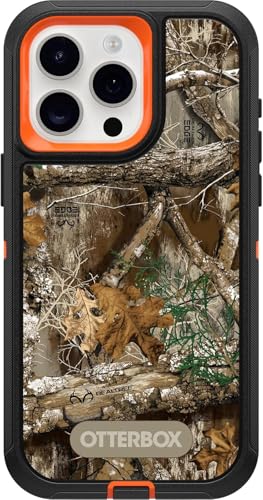 OtterBox iPhone 15 Pro Max (Only) - Defender Series Case - Realtree Blaze Edge (Camo) - Case Only - Screenless - Rugged & Durable - with Port Protection - Non-Retail Packaging