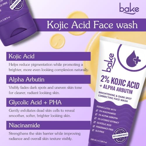 BAKE 2% Kojic Acid Face Wash 100ml - Image 3