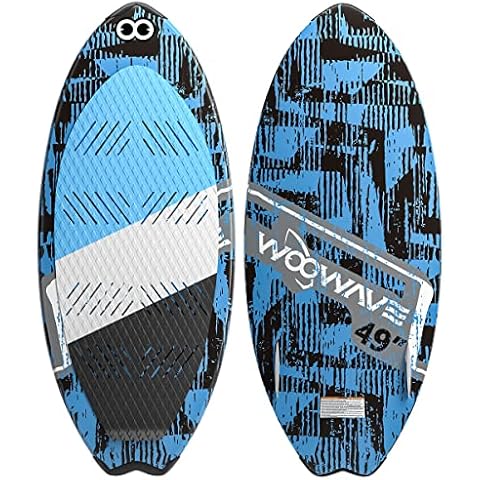 WOOWAVE Wakesurf Board 49 inch with 2 Removeable Tail Fins, Light EPS Core and EVA Traction Pads Perfect Surfing for Kids Adults Beginners Cover