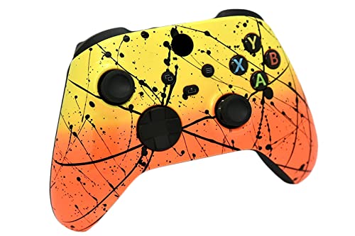 Image of Hand Airbrushed Fade Custom Controller Compatible with Xbox Series X /S & Xbox One (Series X /S Orange & Yellow)
