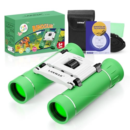 Jumelles Compactes 10 × 25 pour Enfants, Mini Jumelles Etanches et Portables, Petites Taille Paquet...