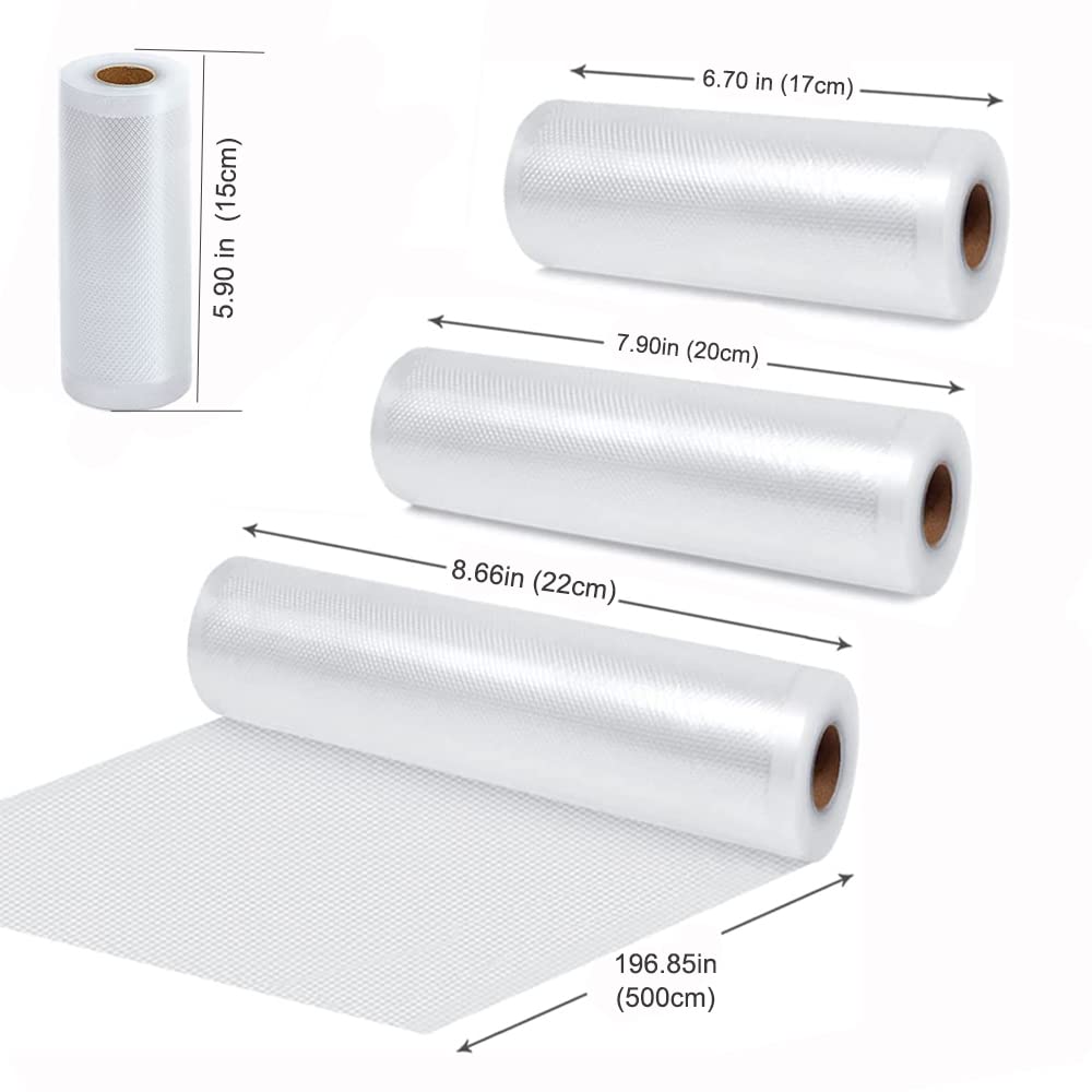 Sacchetti Per Sottovuoto Alimenti - 6 Rotoli 15x300, 20x300, 28x300 Cm, Compatibili Con Macchine Sottovuoto, Per Conservazione Cibi - Foto 8