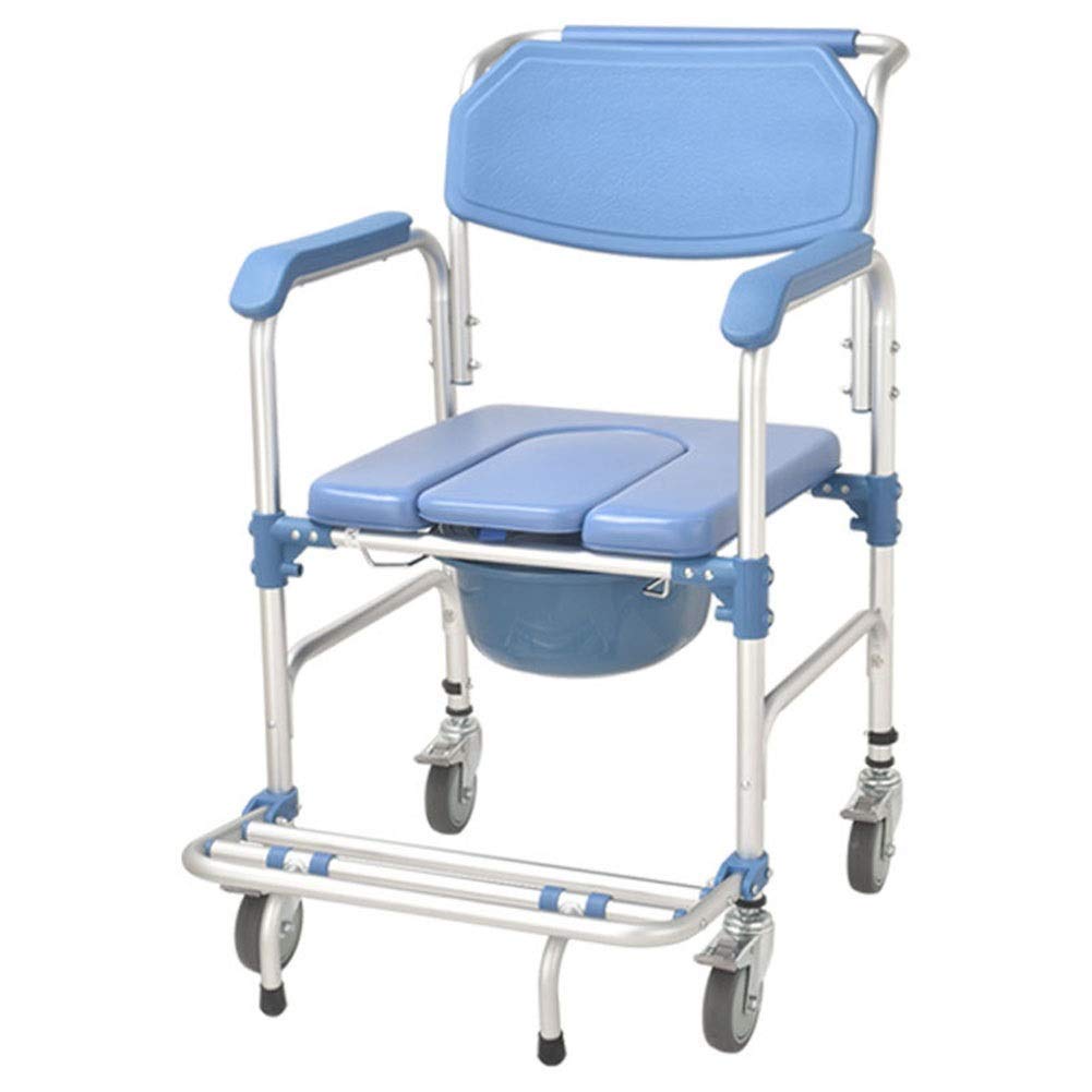 Buy Wheeled Shower Commode Chair, 4 in 1 Commode Chair/With Wheeled