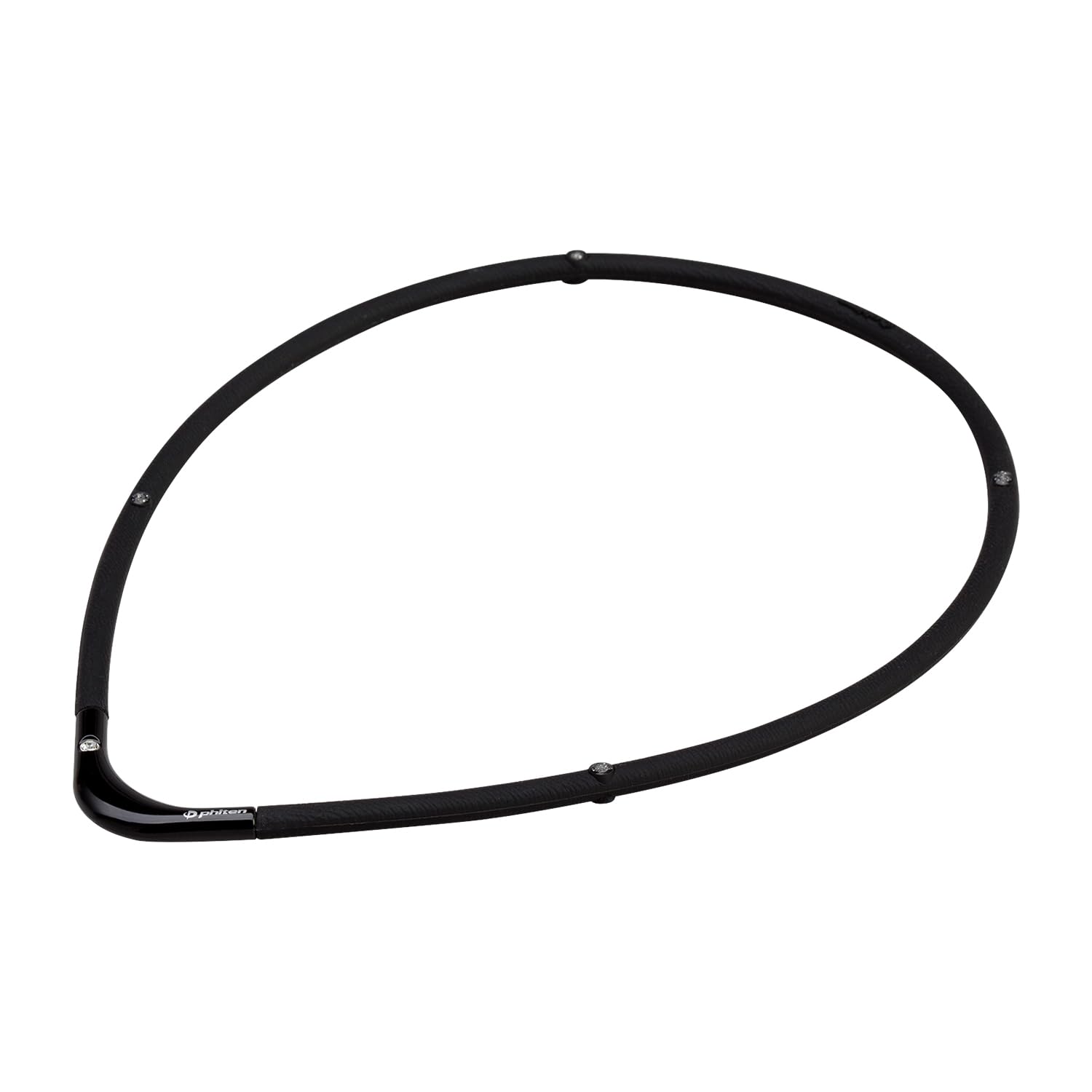 phiten(ファイテン) ネックレス RAKUWA 磁気チタンネックレスS-|| ブラック×ブラック 45cm【肩こり】【首こり】【 こり改善】【 こり緩和】【 肩こり解消グッズ】【 血行改善】 レディース 女性