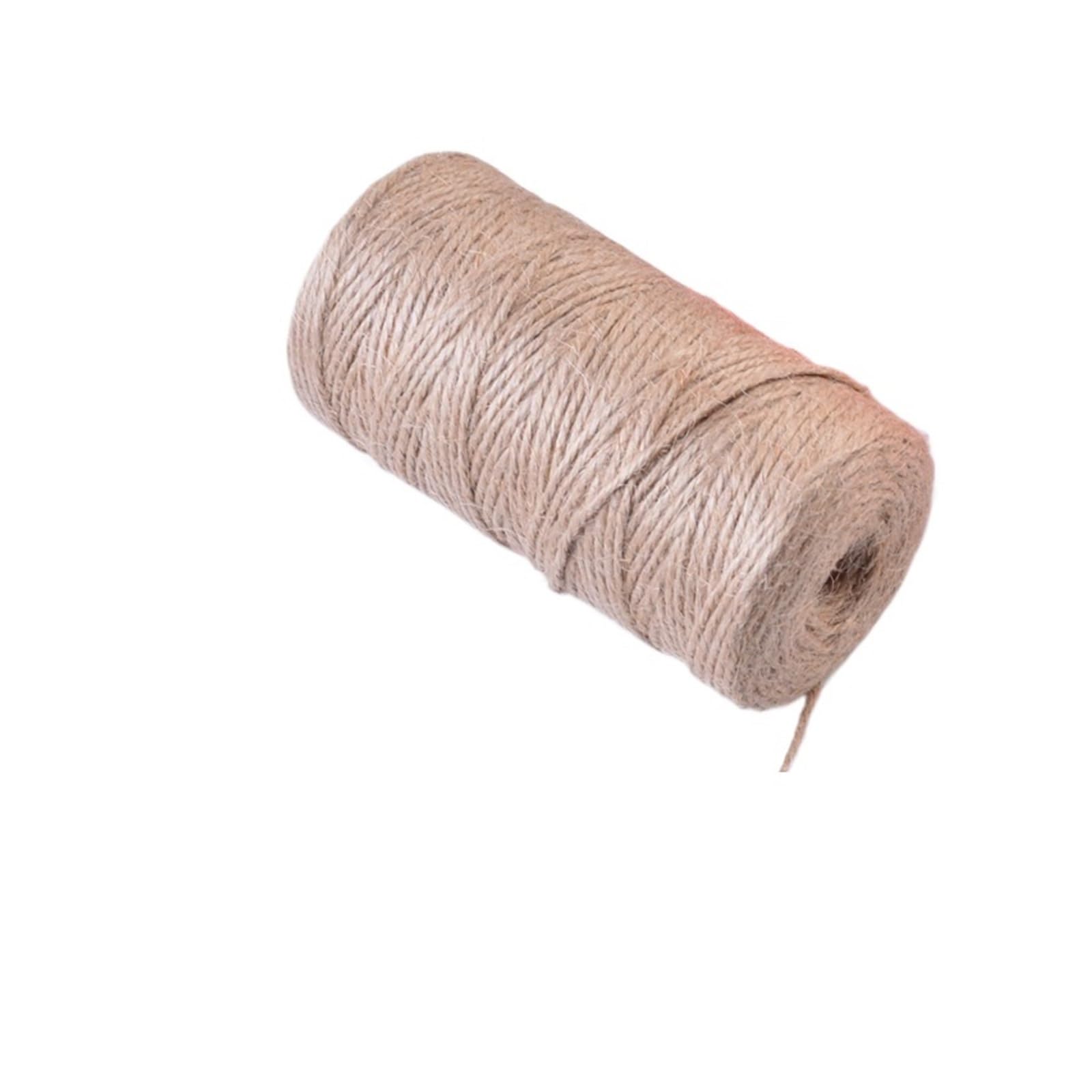 Jute Rope 2mm Jute Rope String Ribbon Crafts DIY Vintage Cord Twine Thread Sewing Party Wedding Home Decortion
