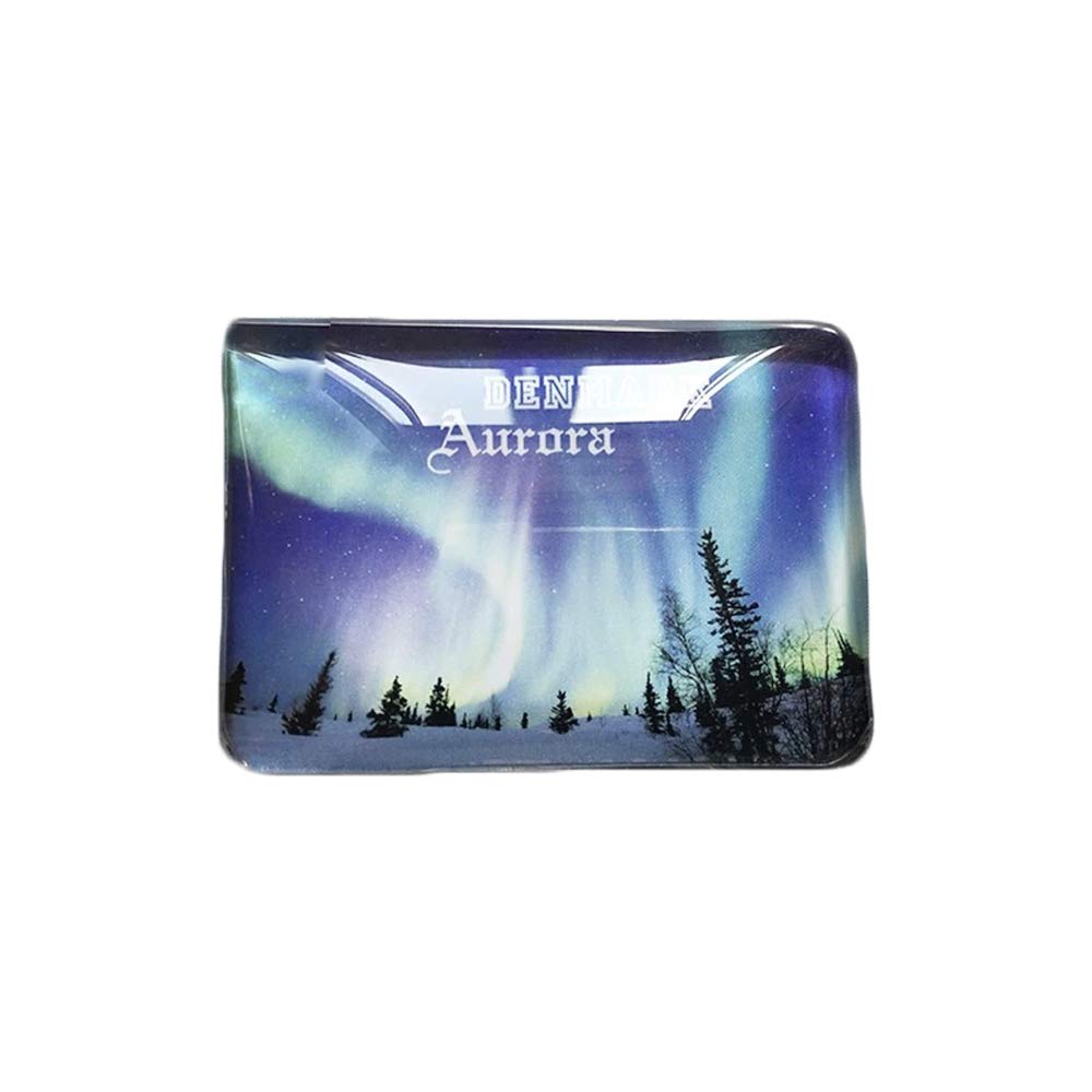Wedare Magnet Souvenir 3D Denmark Aurora Refrigerator Fridge Crystal Glass Handmade Tourist Travel Collection Gift Whiteboard ic Sticker Home Decoration
