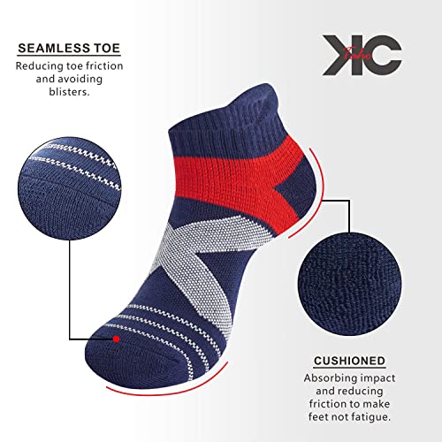 Image of Athletic Ankle Socks for Men & Women, Cushioned Compression Arch Support Socks For Running, Golf & Sports (4 Pairs)