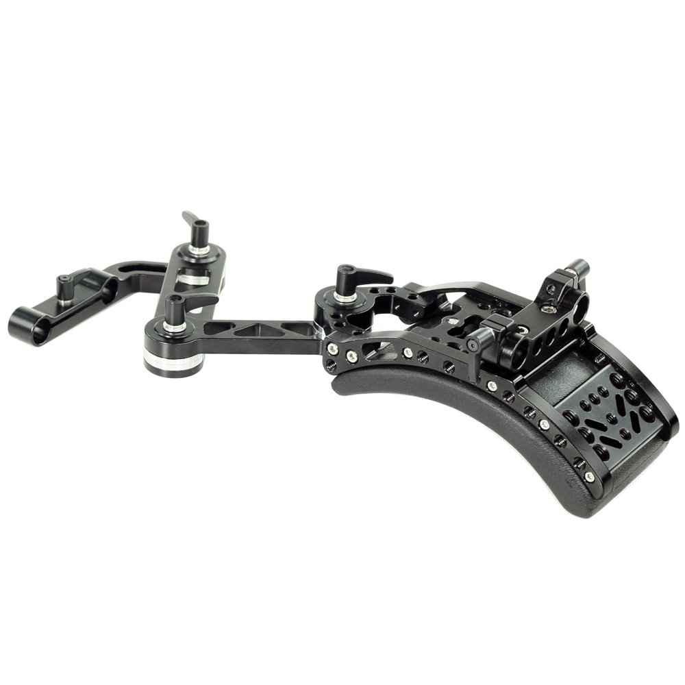 CAMTREE Hunt Flexible Shoulder Mount Support with 15mm Rod Adapter | Comfortable Shoulder Stabilizer Pad for BMCC DSLR Video Cinema Cameras (CH-FLX-SP)