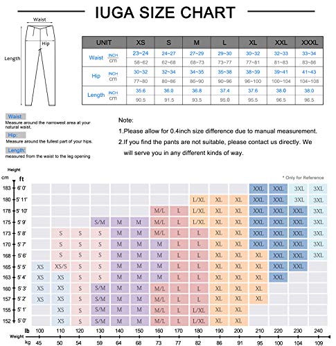 IUGA High Waist Yoga Pants with Pockets, Leggings for Women Tummy Control, Workout Leggings for Women 4 Way Stretch Black - Image 7