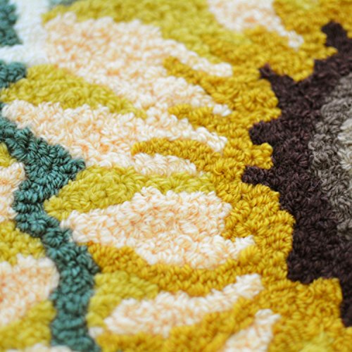Ustide Sunflower Rug For Kitchen Handmade Rug Yellow Flower Floor Mat Modern Rustic Carpet Washable Non-Slip Bathroom Mat For Bedroom/Foyer 3X2 #TOP3