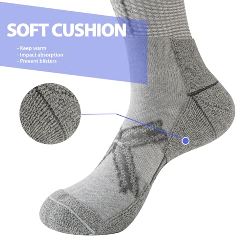 JOYNÉE 12 Pairs Mens Athletic Crew Socks Cushioned for Men Sports Running-Arch Support,Multicolor 4,Sock Size:10-134