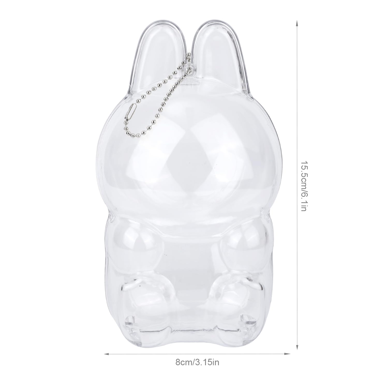Clear Figure Display Bag with Keychain, Hanging Blind Box Organizer Portable Collectibles Display Carrying Case Dustproof Mini Doll Pouch Small Storage Bag for Collectors