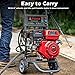 A-iPower APW2700C Gas Powered Pressure Washer 2700 PSI and 2.3 GPM 7HP with 3 Nozzle Attachments, CARB Compliant, Red