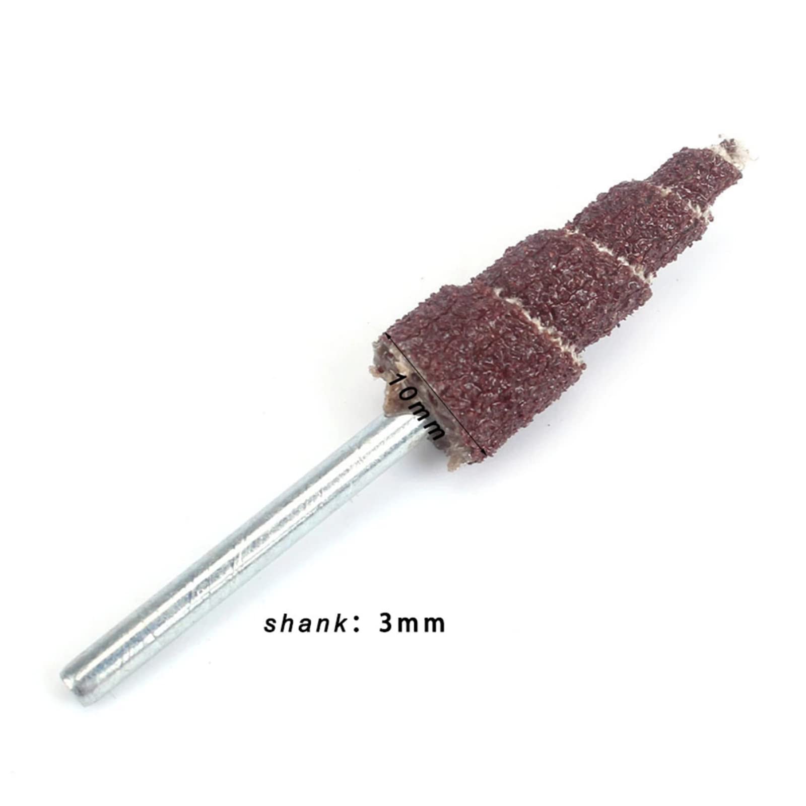 Szlifierka listkowa, 2PC 3mm 80 Grit ścierny papier ścierny głowica szlifierska stożkowa głowica szlifierska papier ścierny listkowe koła polerujące do narzędzi obrotowych