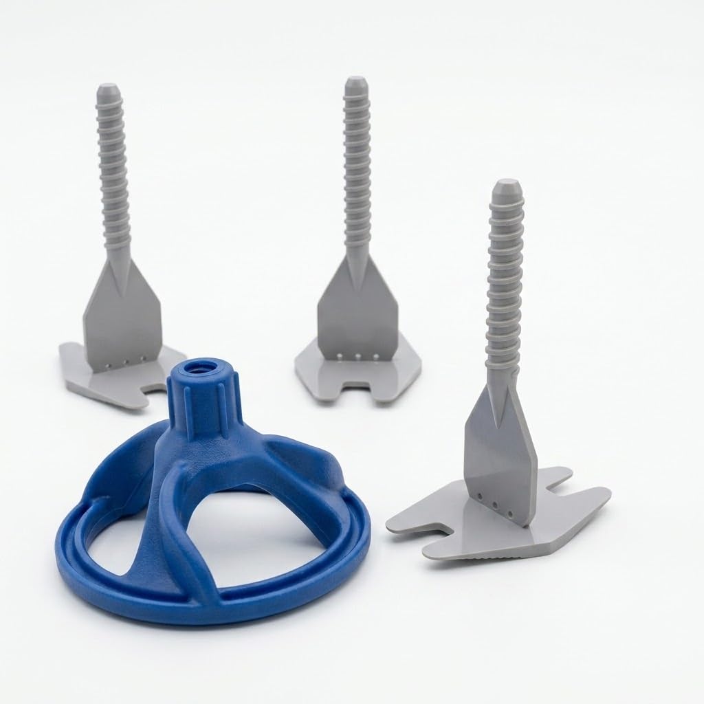 Tile Rite 2mm Standard Tile Levelling System Starter Kit (100 Pack) - 25 Reusable Caps & 75 Bases for 3-15mm Tiles